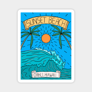 Sunset Beach Hawaii Magnet