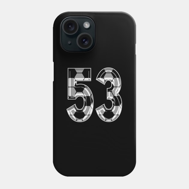 Soccer Number 53 Soccer Jersey #53 Soccer Mom Player Fan Phone Case by TeeCreations