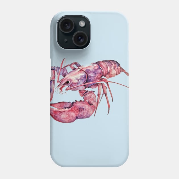 The Pink Lady Lobster Phone Case by BjorksBrushworks