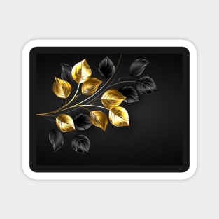 Background with Gold and Black Branches Magnet