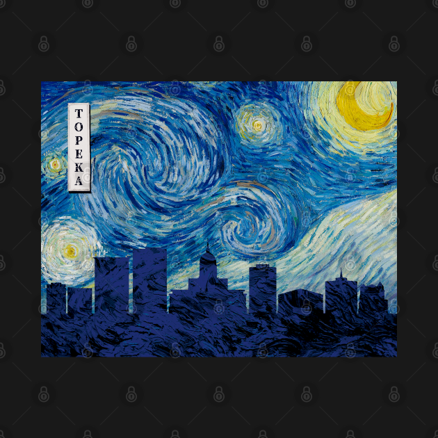 Disover Topeka Starry Night Van Gogh - Topeka - T-Shirt