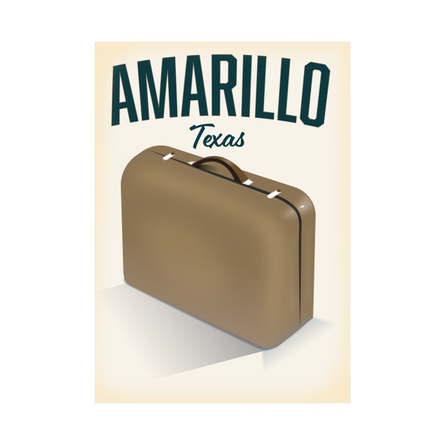 Amarillo texas travel poster by nickemporium1