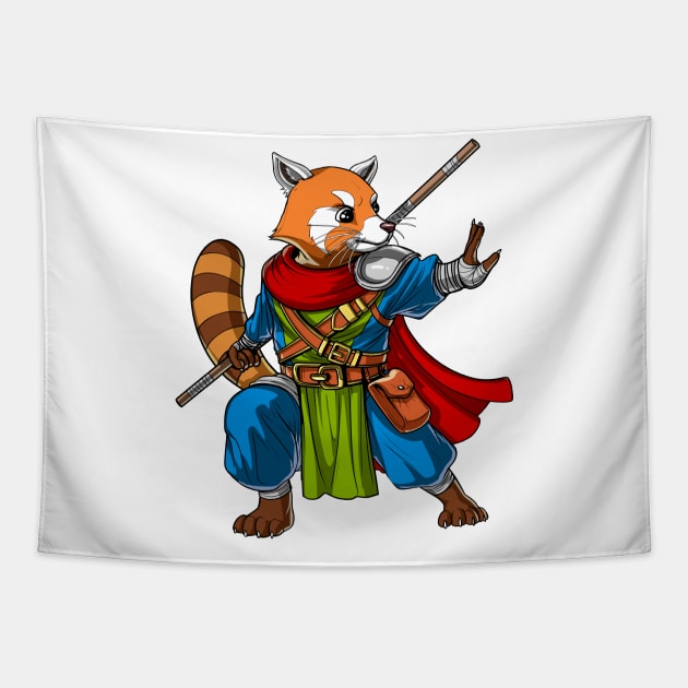 Red Panda Bear Ninja Tapestry by underheaven