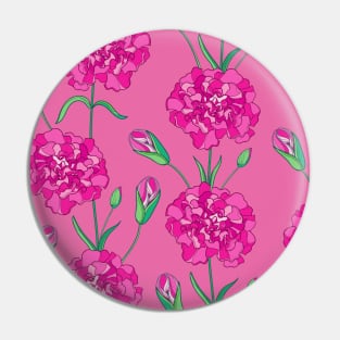 Carnation Flowers Pattern Pin