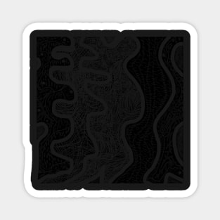 Spider's Lair. An abstract design in black and white. Magnet