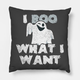 I Boo What I Want Funny Halloween Design Pillow