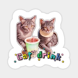 Cat Drink Lover Magnet