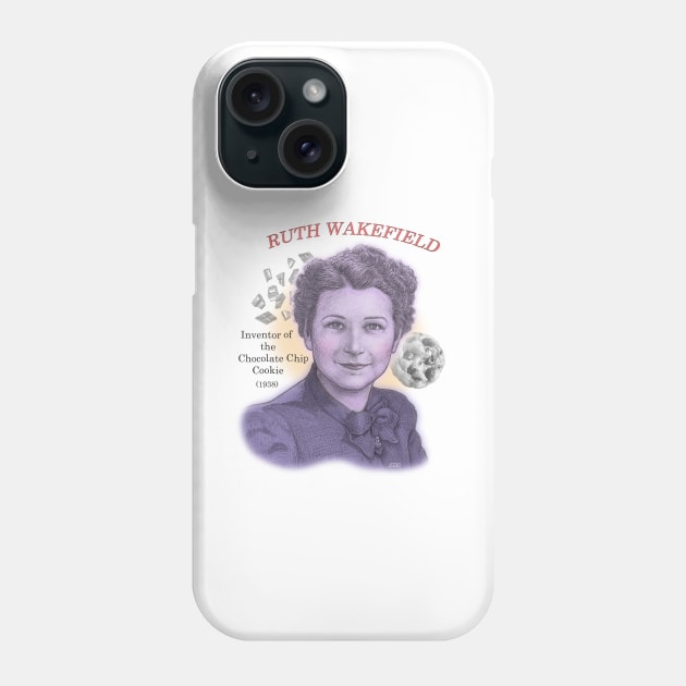 Ruth Wakefield, Inventor of the Chocolate Chip Cookie Phone Case by eedeeo