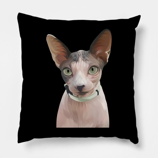 Cute spinx cat Pillow by chychut