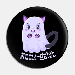 Meow-geist - Adorable Ghost Cat for Pet Lovers Pin