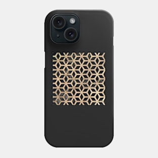 Abstract Pattern Shapes Golden / Black Phone Case