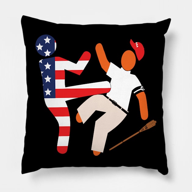 Patriot Kicks Alt Right Pillow by EthosWear