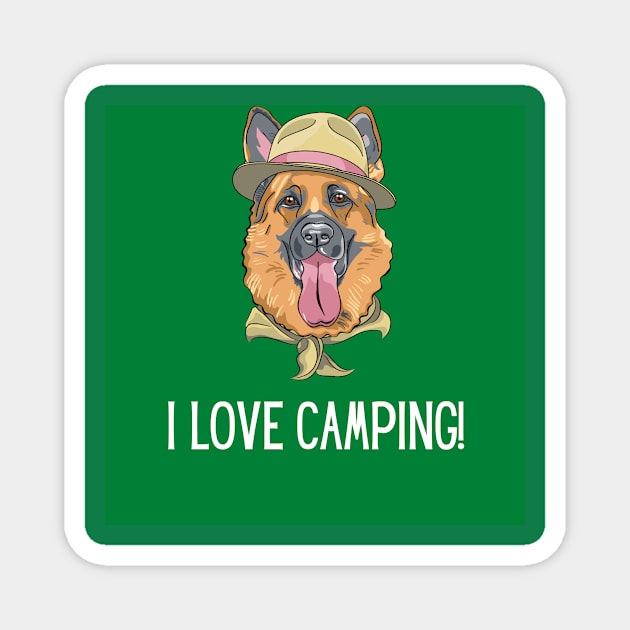 I Love Camping Magnet by The Real Wil's store