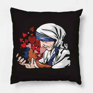 Mother Teresa With Child Pillow