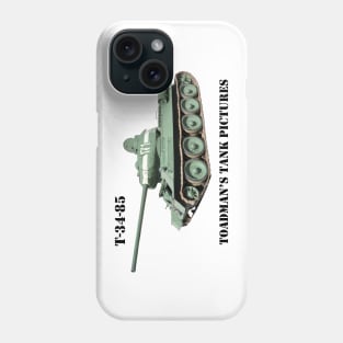 T-34-85 Medium Tank w/Toadman txt_blk Phone Case