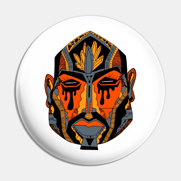 Orangrey African Mask No 9 Pin by kenallouis