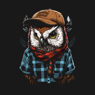 Flannel Owl Graphic by gnarly T-Shirt