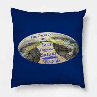 The Creation of Blue Tongued Skinks - Tiliqua Pillow