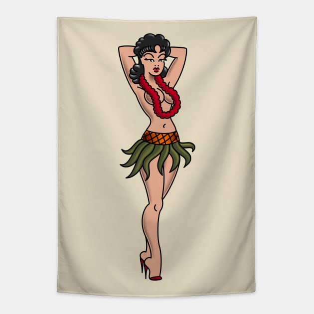 Hula Girl Tapestry by OldSalt