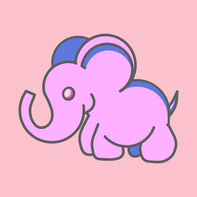 Pink Elephant by RD Doodles