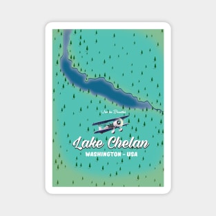 Lake Chelan Washington USA map Magnet