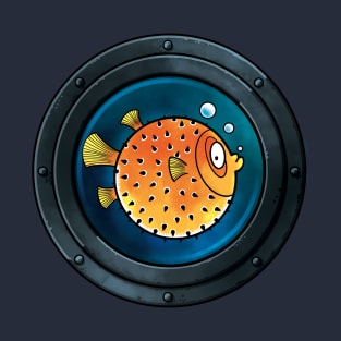 Pufferfish through a porthole T-Shirt