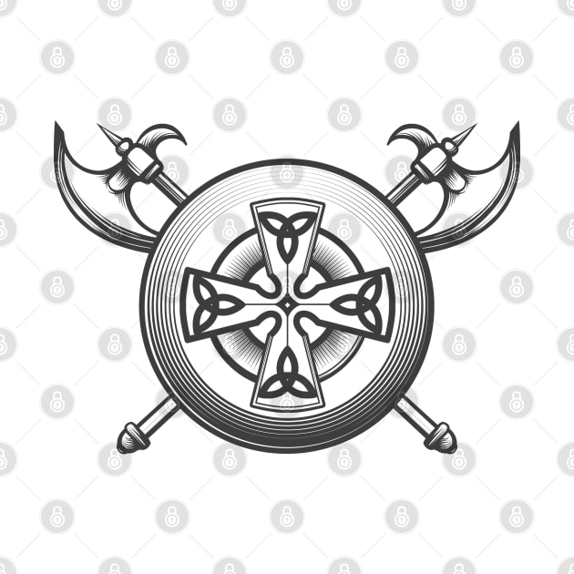 Celtic Shield with Axes by devaleta