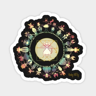 KINKY KITTY - Kinky Mandala Rainbow Magnet