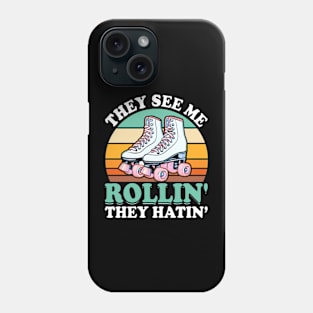 Roller Skating Retro and Sexy Roller Girl Phone Case