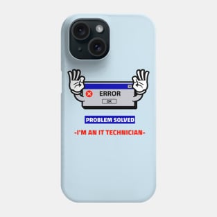 Computer error IT technician design Phone Case