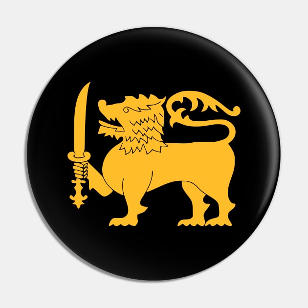 Sri Lanka Lion Emblem Pin by EYECHO