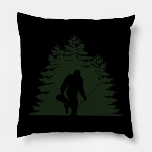 Bigfoot fishing Pillow