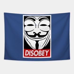 V For Vendetta Guy Fawkes Mask Disobey Tapestry