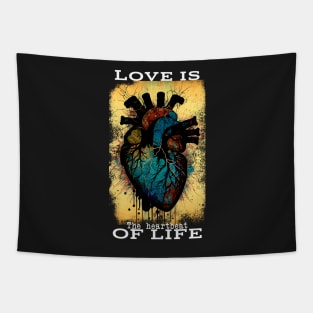 Valentine's Day Human Heart Graphic T-Shirt: Perfect Gift for Lover - Show Your Love and Emotion with Our Heart Design Tee Tapestry
