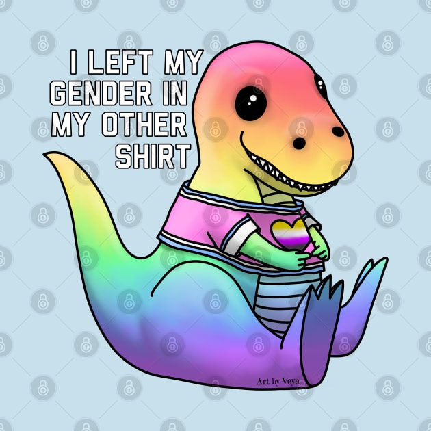 I Left My Gender In My Other Shirt by Art by Veya