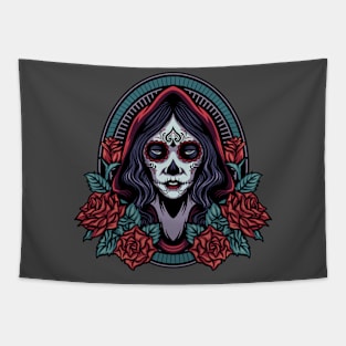 dia de los muertos woman Tapestry