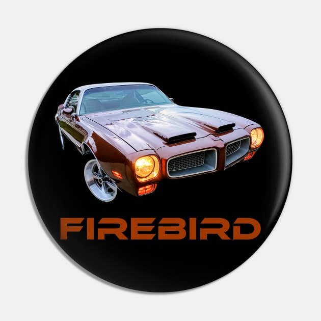 1971 Firebird - Castilian Bronze - Fire font Pin by MotorPix