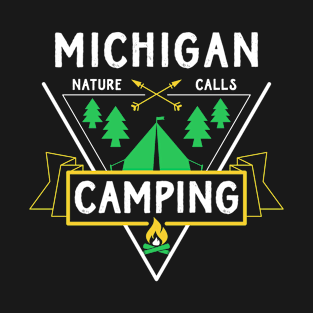 Michigan USA Camping Outdoors Nature Adventure T-Shirt