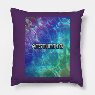 Aesthetic Glitch † Seapunk VHS Ocean Design Pillow