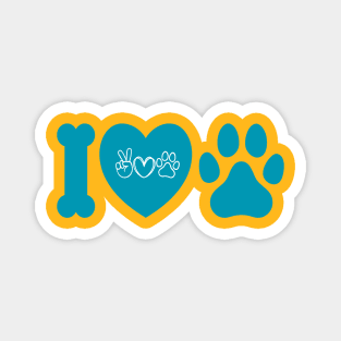 I love pet paw print Magnet