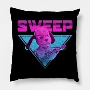 Sooty Sweep Guitar Vaporwave Pillow