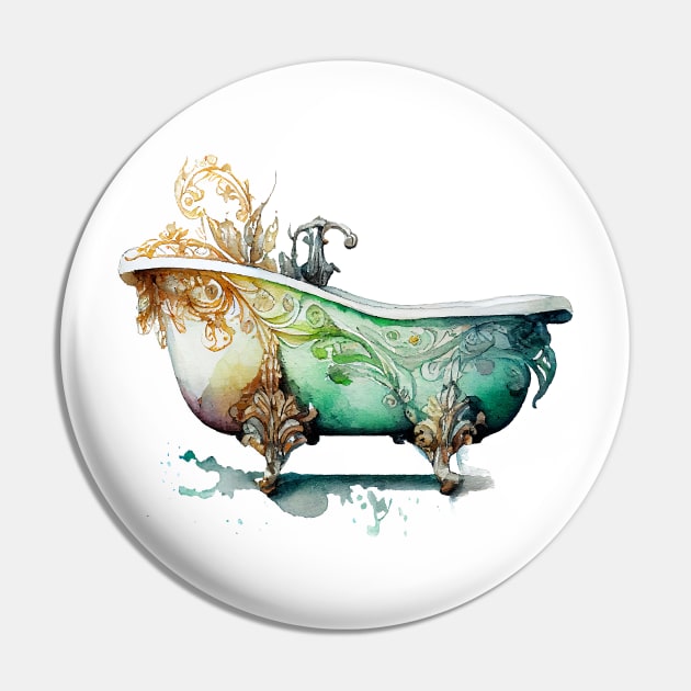 Beautiful Vintage Bathtub Pin by Luxinda