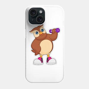 Owl Fitness Dumbbell Phone Case