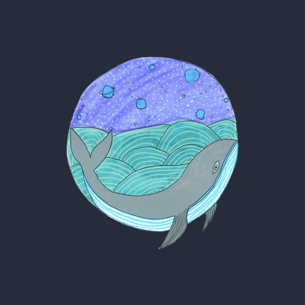 Moonlit Whale by DoodlesAndStuff