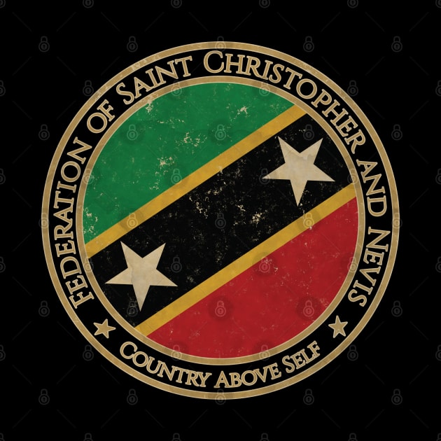 Vintage Federation of Saint Christopher Kitts and Nevis USA North America United States Flag by DragonXX