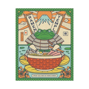 Samurai Frog Ramen Temple T-Shirt