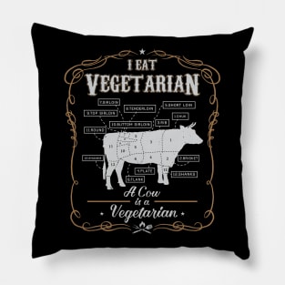 BBQ Funny Tee - "I Eat Vegetarian" Pillow