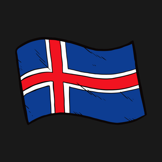 Flag of Iceland by Baddest Shirt Co.