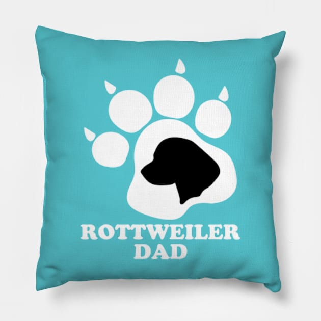 Rottweiler Dad Pillow by Oiyo