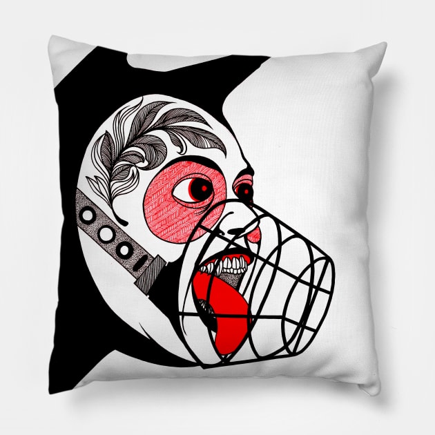 On a Leash Pillow by FUN ART